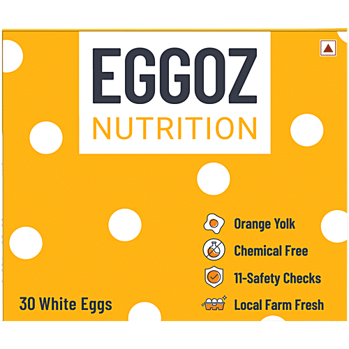 Eggoz Farm Fresh White Eggs, 30 pcs  