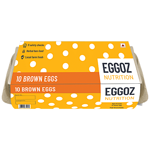 Buy Eggoz Brown Farm Fresh Eggs High Bio Available Protein Eggs With