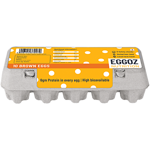 Eggoz Farm Fresh Brown Eggs, 10 pcs  