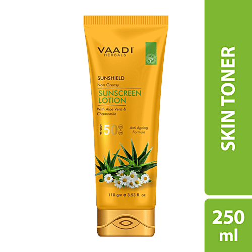 Vaadi Sunscreen Lotion SPF-50 - With Aloe Vera & Chamomile, 110 ml  