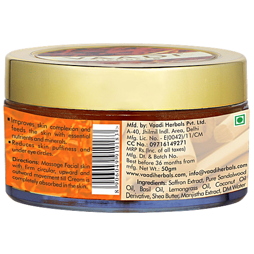 Buy Vaadi Saffron SkinWhitening Massage Cream Online at Best Price of