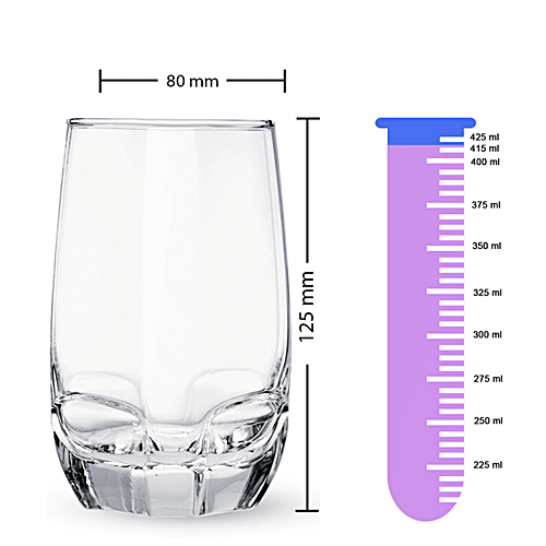 Ocean Charisma Hi Ball Glass Set - Transparent New, B17115, 415 ml (Set of 6) 
