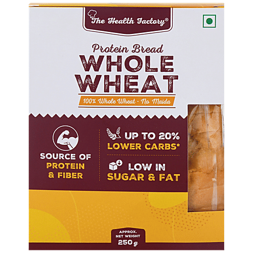 Buy The Health Factory Protein Bread Whole Wheat, No Maida Online at