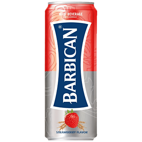 Barbican Non-Alcoholic Beer Can - Malt Beverage, Strawberry Flavour, 250 ml