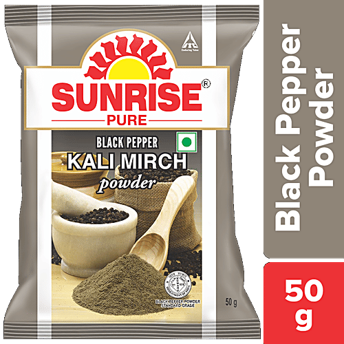 Buy Sunrise Pure Black Pepper/Kali Mirch Powder Online at Best Price of