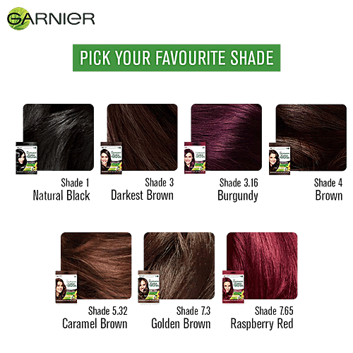 Garnier Hair Colour - Color Naturals, Creme Riche Sachet, 60 g Shade 3, Darkest Brown 