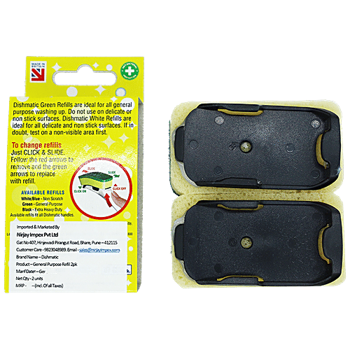 Dishmatic General Purpose Refill for Dish Wand, 2 pcs  