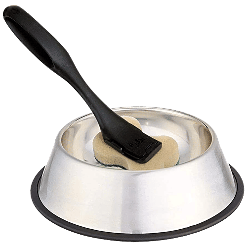 Dishmatic Fillable Dish Wand Brush With Handle For Pet Bowl, 1 pc