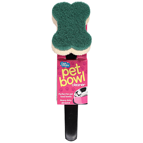 Dishmatic Fillable Dish Wand Brush With Handle For Pet Bowl, 1 pc