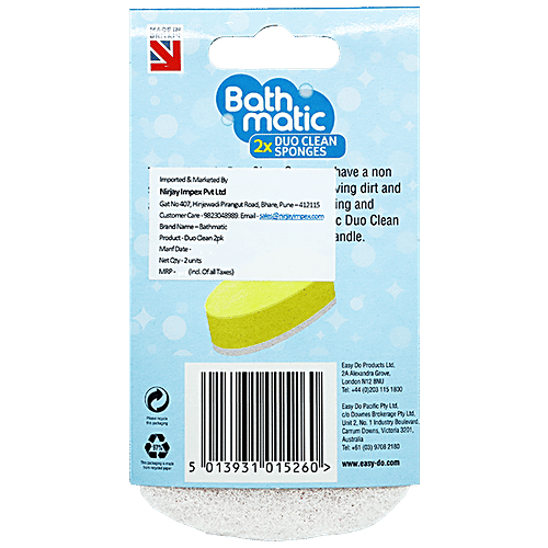 Dishmatic Bathmatic Duo Heavy Duty Scub Sponges For Bathroom Cleaning, 2 pcs  