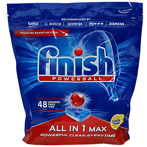 Finish Aio Max Dishwasher Tablets - Lemon, 48 Tablets  