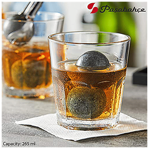 Pasabahce Casablanca Whisky/Juice Tumbler - Tempered Glass, 265 ml (Set of 3) 