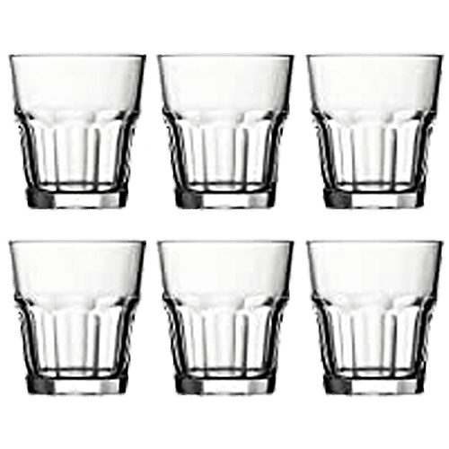 Pasabahce Casablanca Whisky/Juice Tumbler - Tempered Glass, 355 ml (Set of 6)