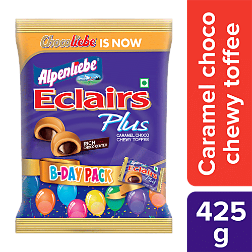Buy ALPENLIEBE Eclairs Plus Caramel Choco Chewy Toffee Birthday Pack