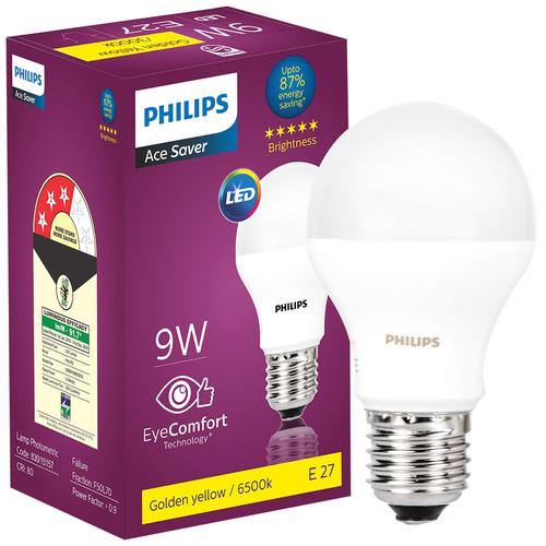 Vooruitzien slagader Wet en regelgeving Buy Philips Ace Saver LED Bulb 9w E27 - Warm White/Golden Yellow Online at  Best Price of Rs 155 - bigbasket