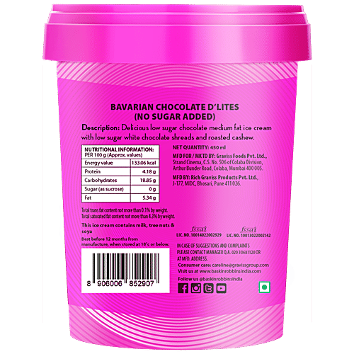 Buy Baskin Robbins D'Lites Bavarian Chocolate Ice Cream Online at Best
