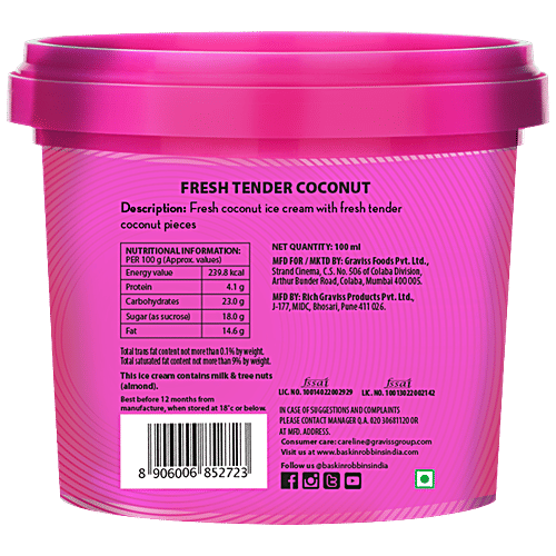 Buy Baskin Robbins Tender Coconut Ice Cream Online at Best Price of Rs 55 bigbasket