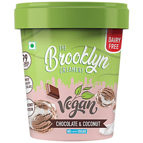 The Brooklyn Creamery Vegan Chocolate & Coconut Ice Cream, 450 ml Tub