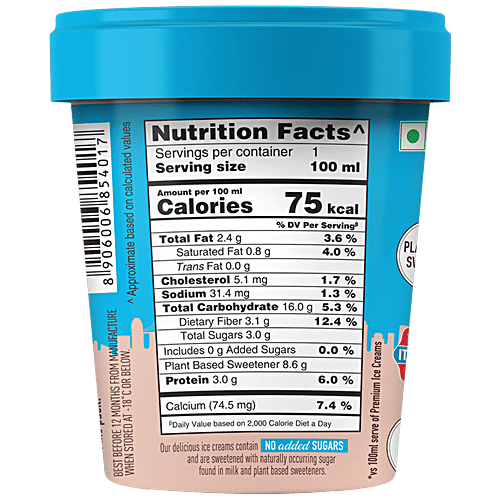 The Brooklyn Creamery Chocoholic Ice Cream, 100 ml Cup Low Calorie, Zero Added Sugar