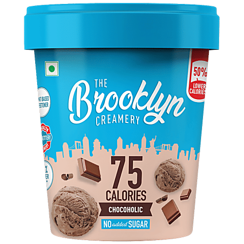 The Brooklyn Creamery Chocoholic Ice Cream, 100 ml Cup Low Calorie, Zero Added Sugar