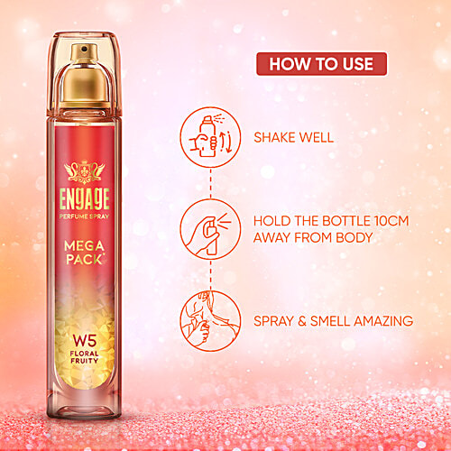 Engage W6 Perfume Spray - For Women, Floral & Fruity Fragrance Scent, 160 ml  Skin Friendly