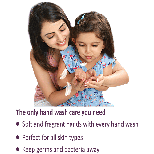 Santoor Creme Hand Wash - Berries & Tulsi, With Touch Of Lotion, 200 ml (Buy 1 Get 1 Free) 