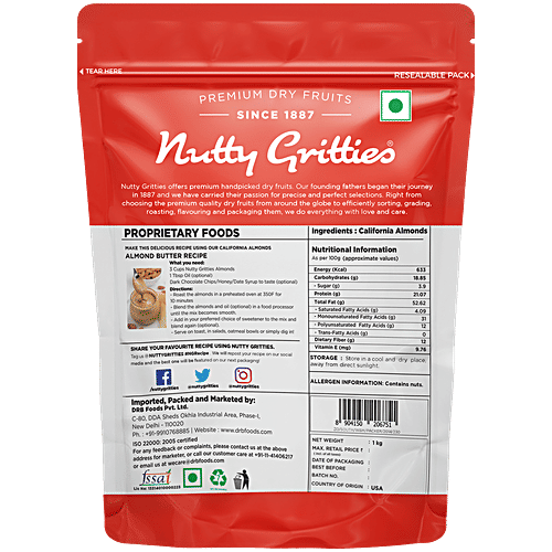 Nutty Gritties NUTTY GRITTIES ALMONDS, 1 kg  