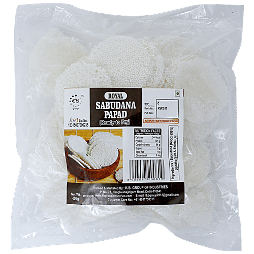 ROYAL Sabudana Papad - Navratri Special, 400 g POUCH 