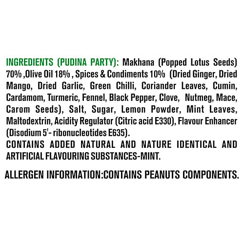 MR. MAKHANA Popped Lotus Seeds - Pudina Party, 75 g  