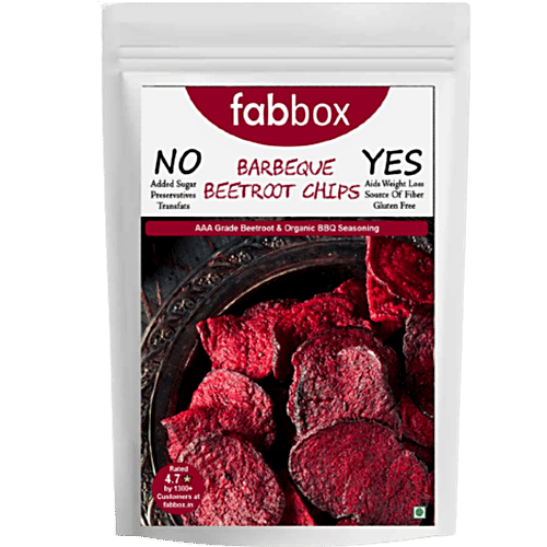 Fabbox Barbeque Beetroot Chips, 85 g Pouch 