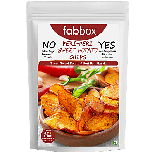 Fabbox Peri Peri Sweet Potato Chips, 91 g Pouch 