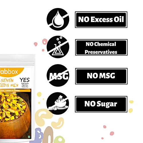 Fabbox Seven Seeds Mix, 150 g Pouch Healthy Snack
 Weight Management