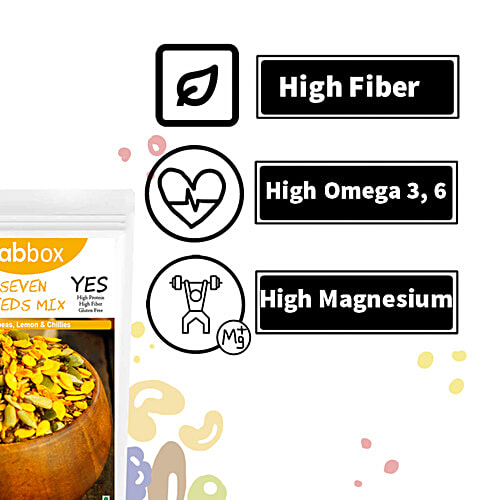 Fabbox Seven Seeds Mix, 150 g Pouch Healthy Snack
 Weight Management