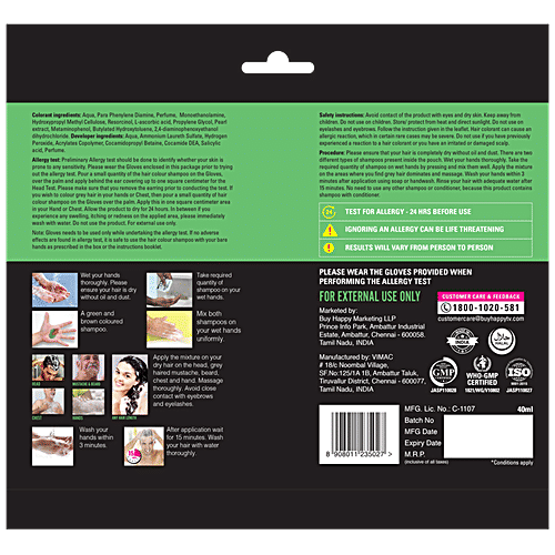 VIP Hair Colour Shampoo, 40 ml Black 