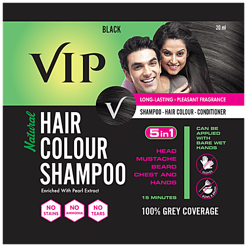 VIP Hair Colour Shampoo, 20 ml Black 
