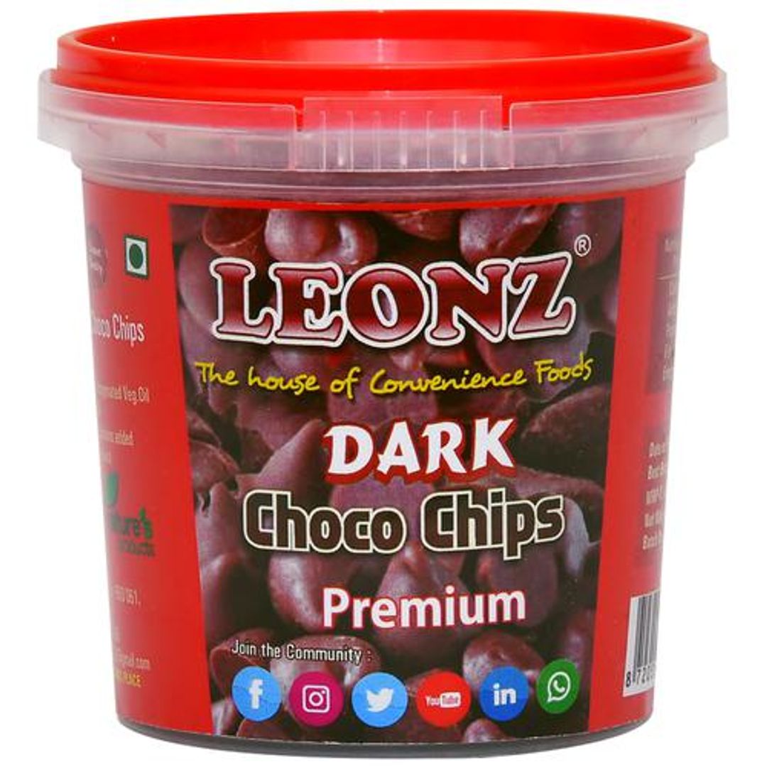 Leonz Dark Chochips, 100 g Plastic container