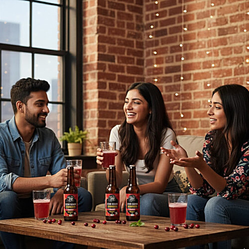 Toyo Kombucha Zero Sugar Cranberry Fermented Tea, 330 ml  Naturally Sweetened, Contains Probiotics