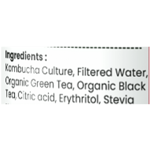 Toyo Kombucha Zero Sugar Cranberry Fermented Tea, 330 ml  Naturally Sweetened, Contains Probiotics