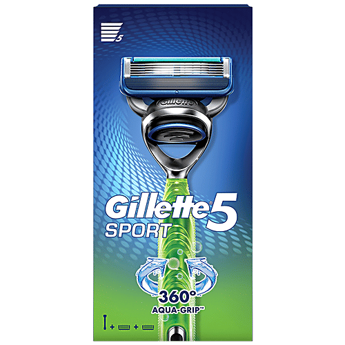 Buy Gillette Sport Refillable Razor Handle & Cartridges Smooth Finish