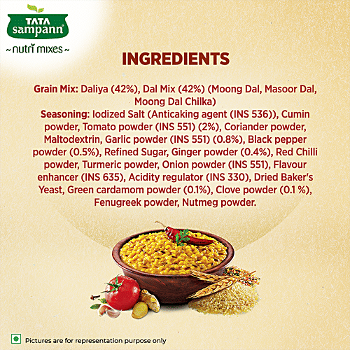 Tata Sampann Masala Daliya Khichdi Mix - Rich In Dietary Fibre, 180 g Pouch