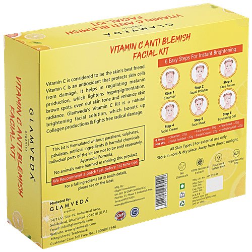 Buy Glamveda Vitamin C Anti Blemish Facial Kit 6 Steps Online at Best