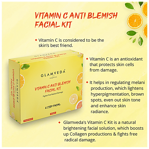Buy Glamveda Vitamin C Anti Blemish Facial Kit 6 Steps Online at Best