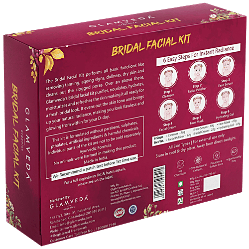 Glamveda Bridal Facial Kit - 6 Steps, 120 g  