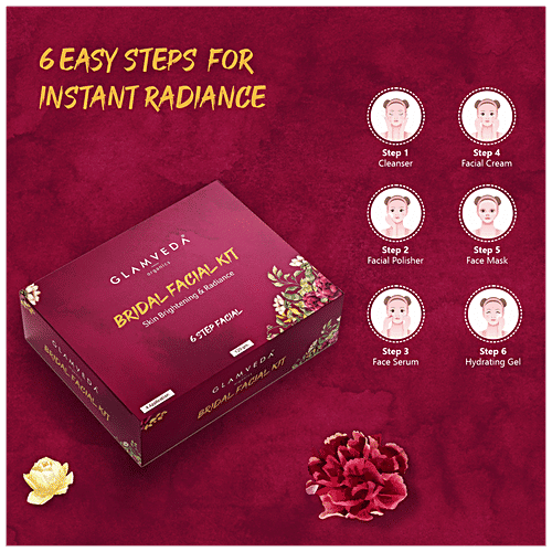 Glamveda Bridal Facial Kit - 6 Steps, 120 g  