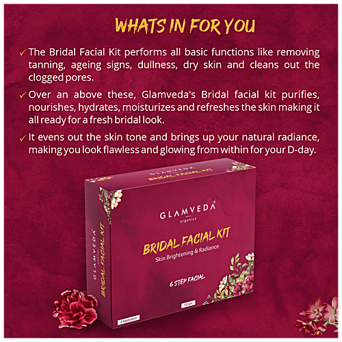 Glamveda Bridal Facial Kit - 6 Steps, 120 g  