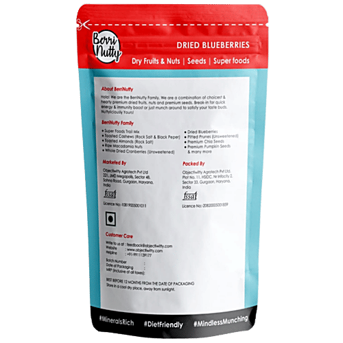 Buy Berrinutty Premium Blueberries Dried, Rich In Antioxidant