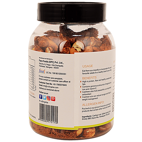 NUTTING ELSE Smoky Barbecue Cashew Nuts, 250 g  
