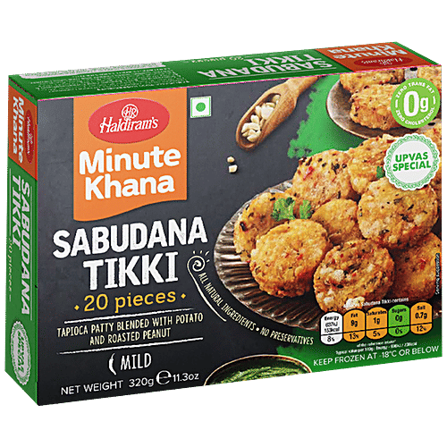 Haldiram's Sabudana Tikki - Minute Khana, 320 g  