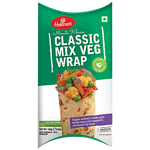 Haldiram's Wraps Classic Mix Veg - Minute Khana, 156 g  