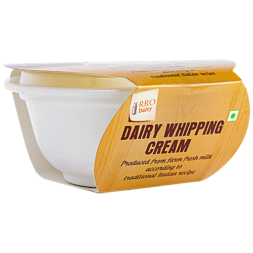 RRO DAIRY Whipping Cream - Used For Making Desserts, 200 g Container Produced from farm fresh milk
 According to traditional Italian recipe